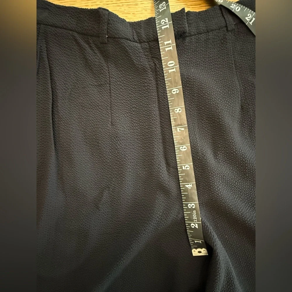 Escada Black Pleated Trousers Size EU 42 High Waist Straight Leg Career Pants